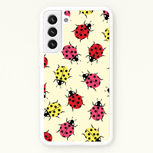 Ladybugs With Flower Spots Pattern - Patterns Phone Case for Galaxy S22