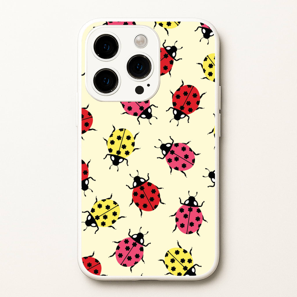 Ladybugs With Flower Spots Pattern - Patterns Phone Case for iPhone 15 Pro Max