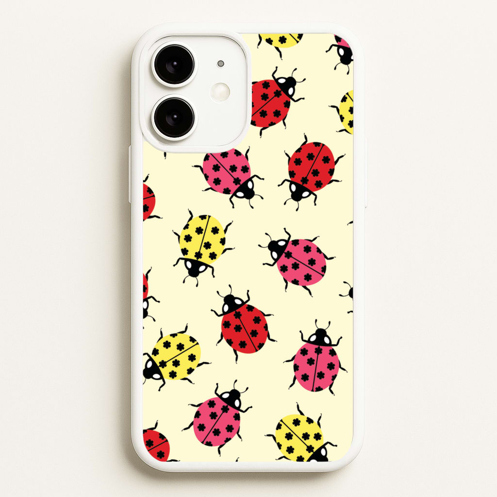 Ladybugs With Flower Spots Pattern - Patterns Phone Case for iPhone 11