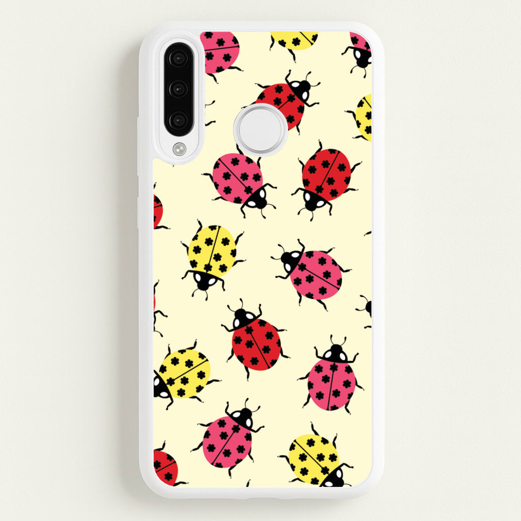 Ladybugs With Flower Spots Pattern - Patterns Phone Case for Huawei P30 Lite