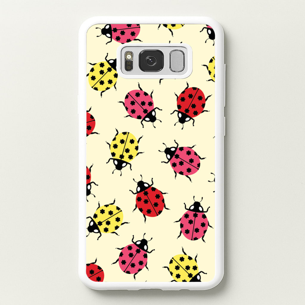 Ladybugs With Flower Spots Pattern - Patterns Phone Case for Galaxy S8