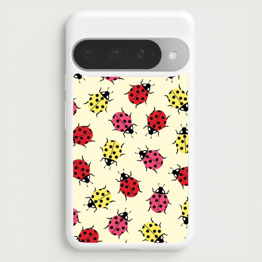 Ladybugs With Flower Spots Pattern Phone Case for Google Pixel 10 Pro XL