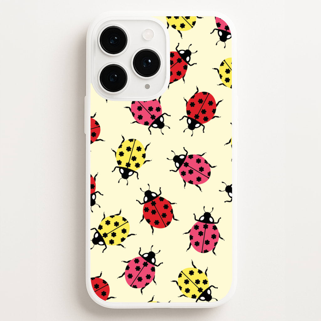 Ladybugs With Flower Spots Pattern - Patterns Phone Case for iPhone 16 Pro Max