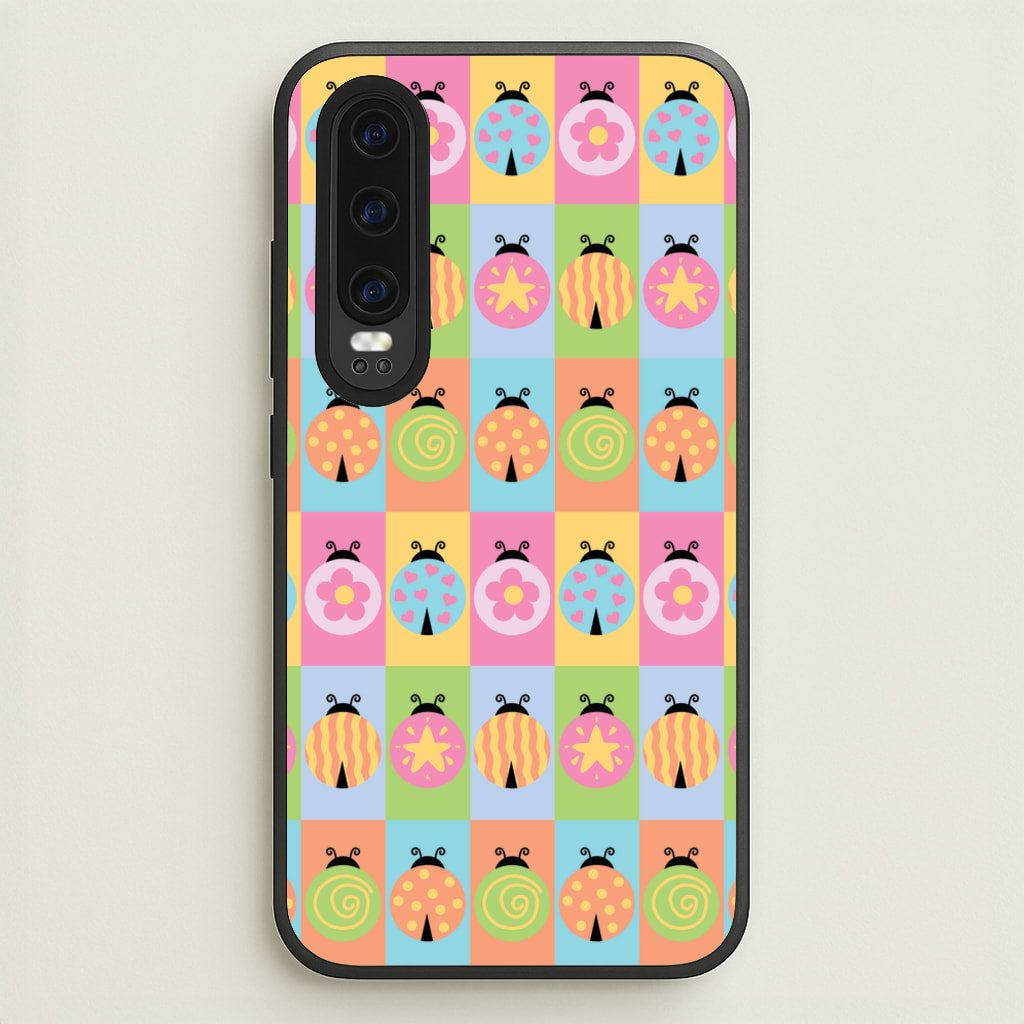 Cartoon Ladybugs Colourful Pattern - Patterns Phone Case for Huawei P30