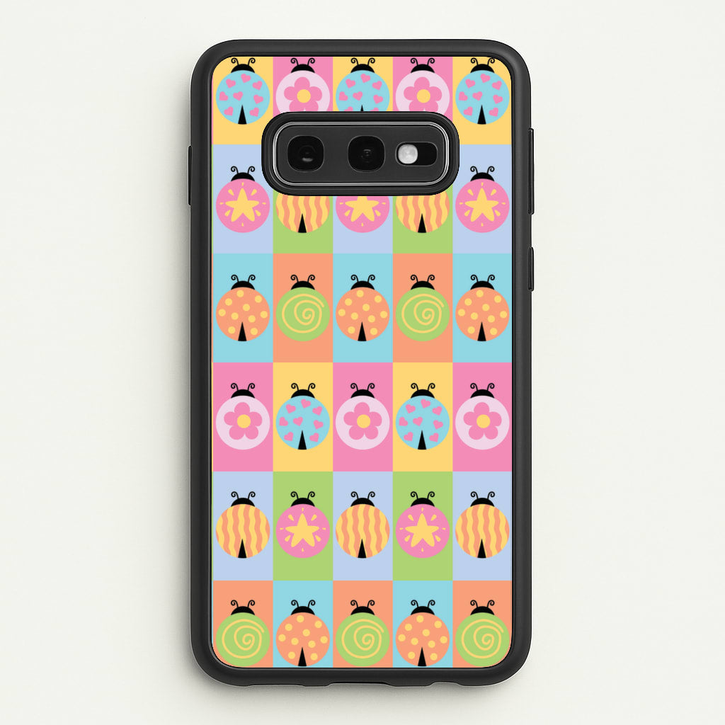 Cartoon Ladybugs Colourful Pattern - Patterns Phone Case for Galaxy S10e