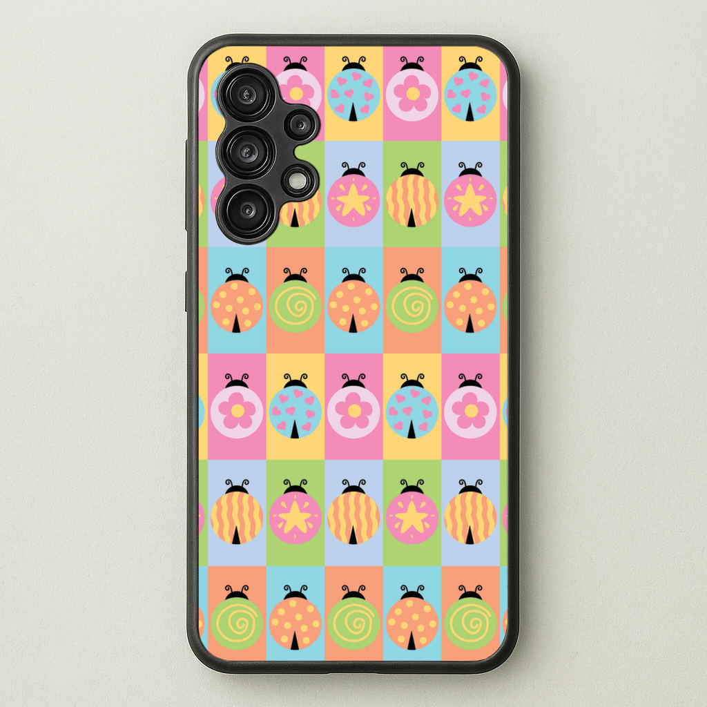 Cartoon Ladybugs Colourful Pattern - Patterns Phone Case for Galaxy A13