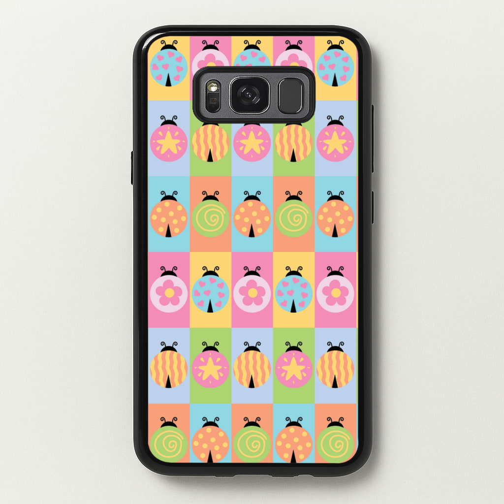 Cartoon Ladybugs Colourful Pattern - Patterns Phone Case for Galaxy S8 Plus