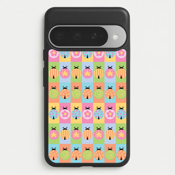 Cartoon Ladybugs Colourful Pattern Phone Case for Google Pixel 10 Pro XL