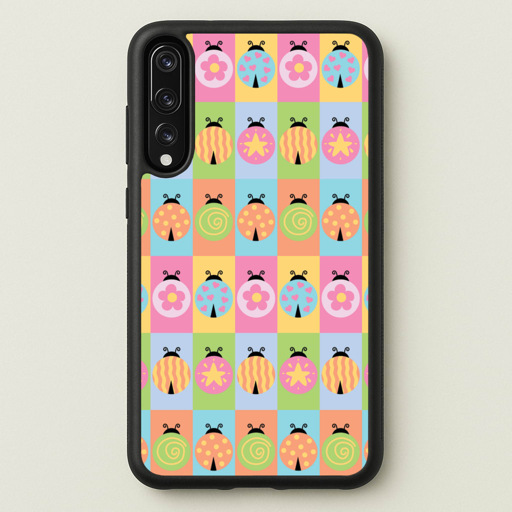 Cartoon Ladybugs Colourful Pattern - Patterns Phone Case for Huawei P20 Pro