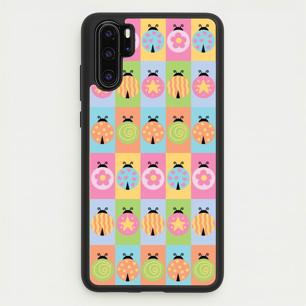 Cartoon Ladybugs Colourful Pattern - Patterns Phone Case for Huawei P30 Pro