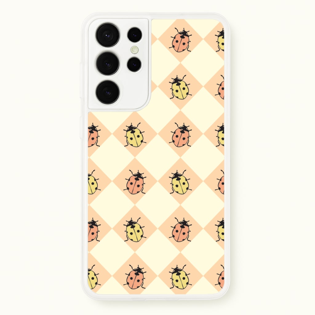 Argyle Ladybugs Pattern - Patterns Phone Case for Galaxy S21 Ultra