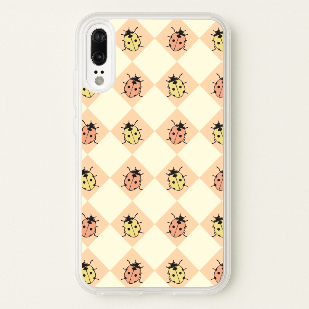 Argyle Ladybugs Pattern - Patterns Phone Case for Huawei P20