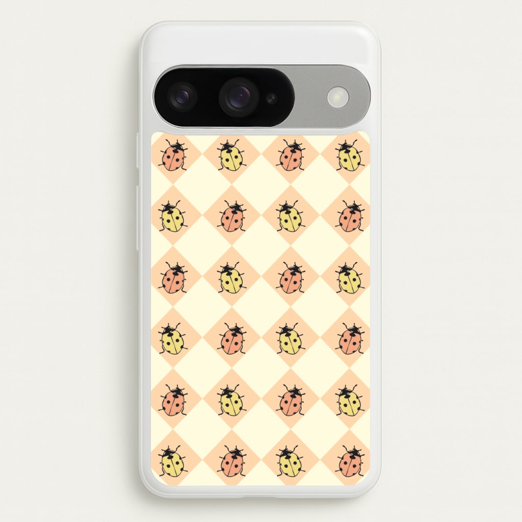 Argyle Ladybugs Pattern Phone Case for Google Pixel 10 / 10 Pro