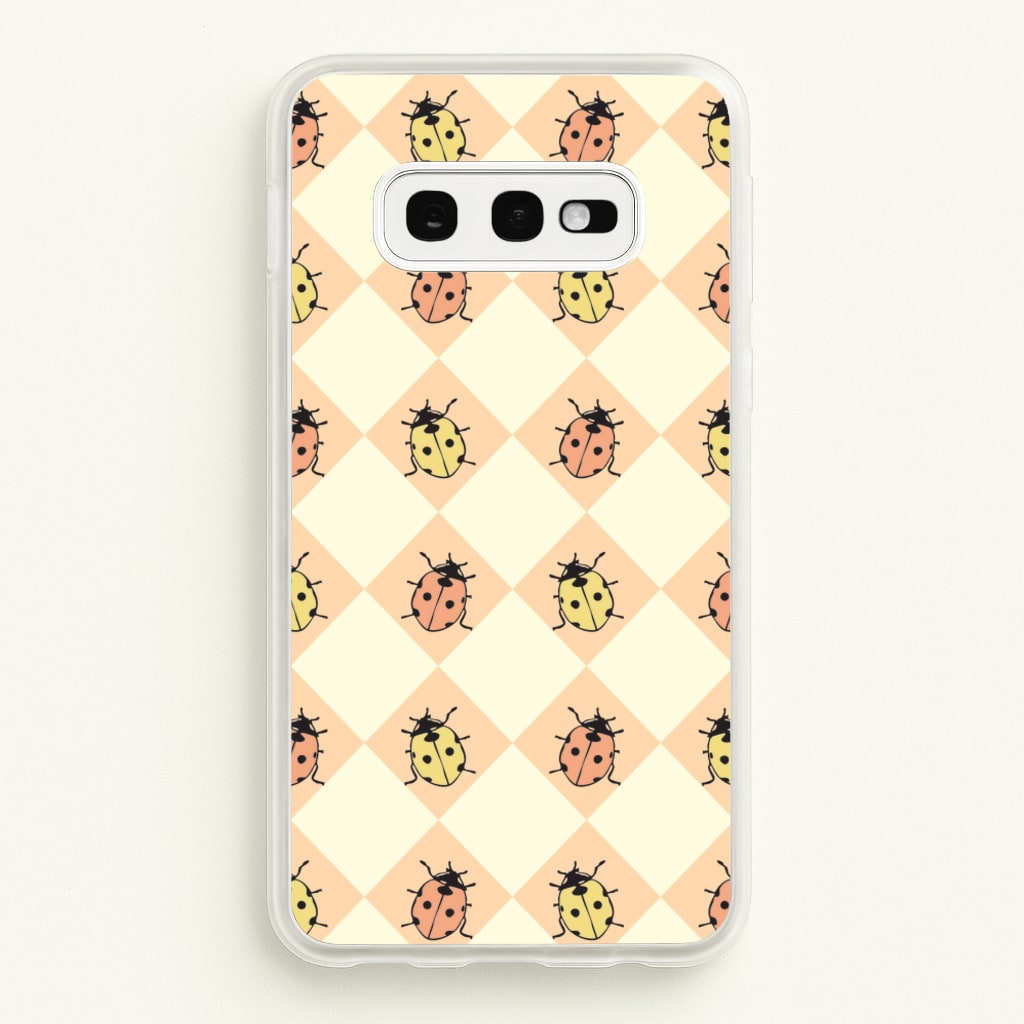 Argyle Ladybugs Pattern - Patterns Phone Case for Galaxy S10e