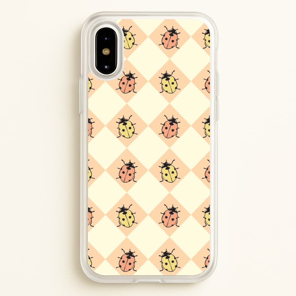 Argyle Ladybugs Pattern - Patterns Phone Case for iPhone X / XS