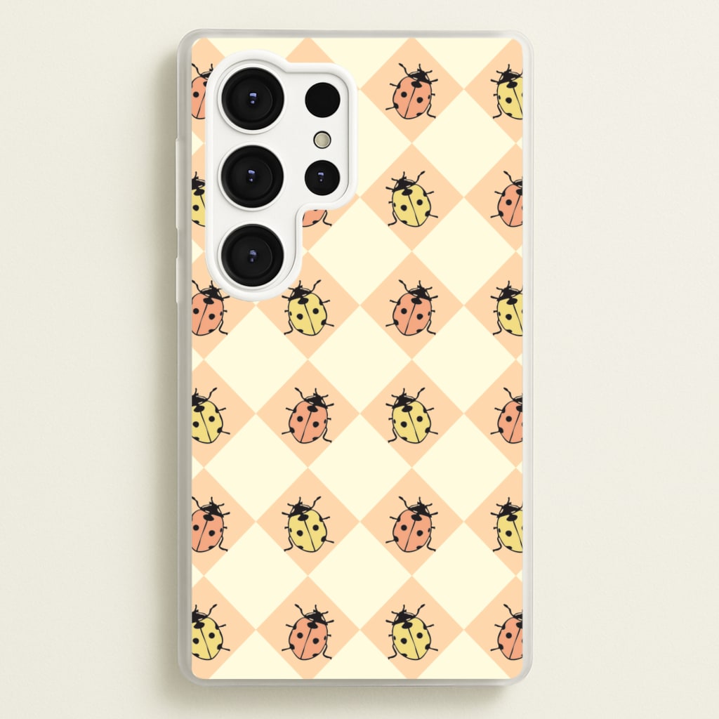 Argyle Ladybugs Pattern - Patterns Phone Case for Galaxy S25 Ultra