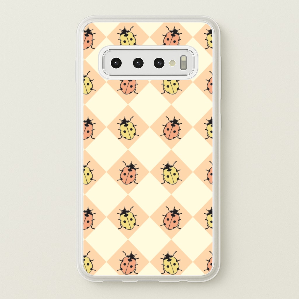 Argyle Ladybugs Pattern - Patterns Phone Case for Galaxy S10 Plus
