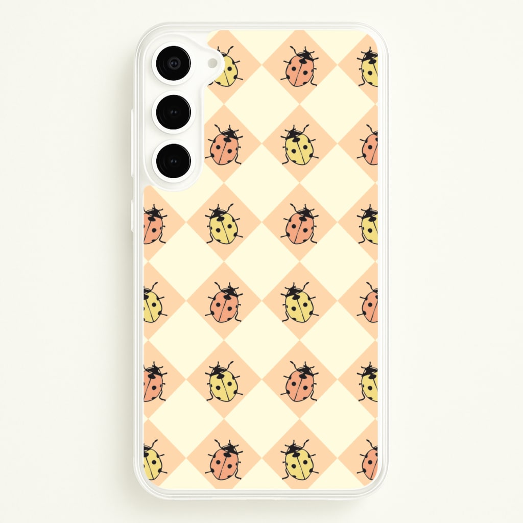 Argyle Ladybugs Pattern - Patterns Phone Case for Galaxy S23 Plus