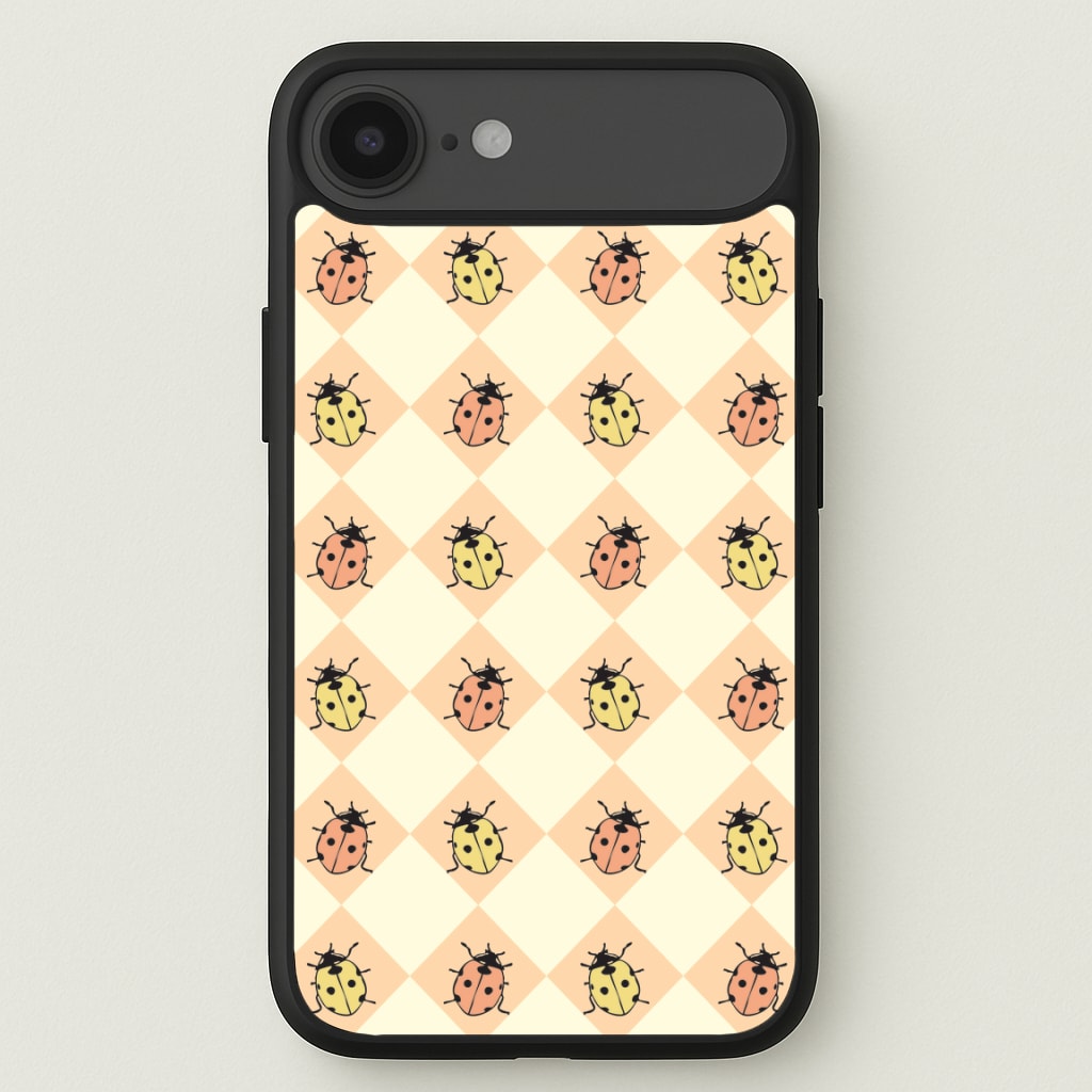 Argyle Ladybugs Pattern Phone Case for iPhone 17 Air