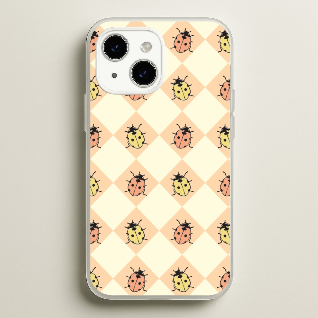 Argyle Ladybugs Pattern - Patterns Phone Case for iPhone 14
