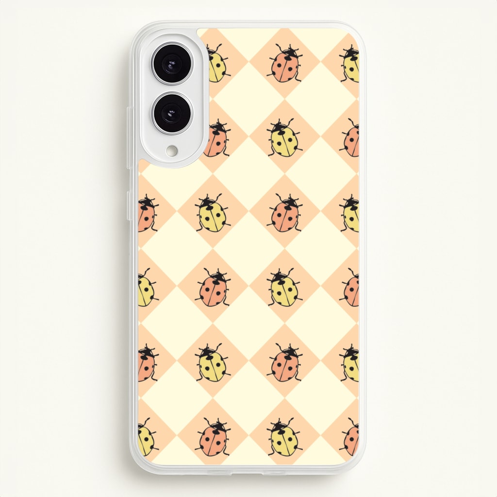 Argyle Ladybugs Pattern - Patterns Phone Case for Galaxy S25 Edge