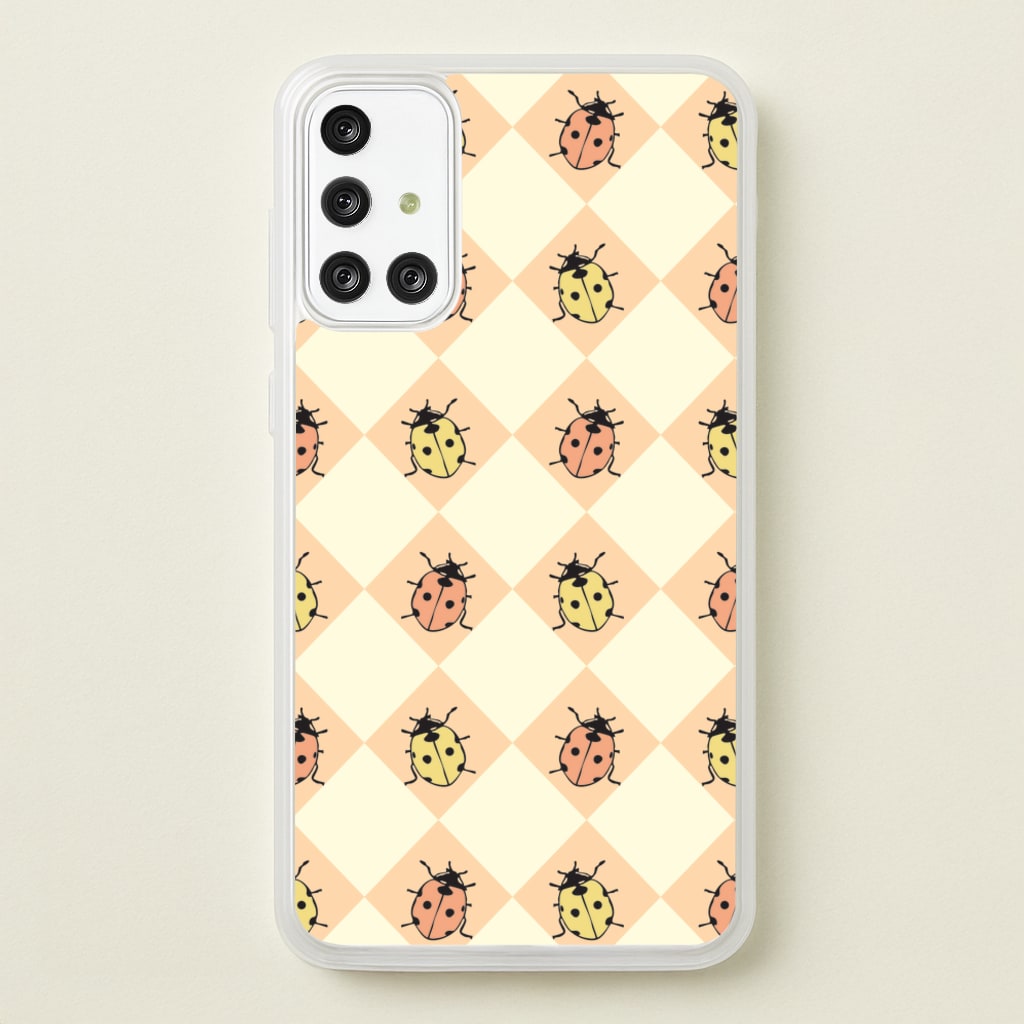 Argyle Ladybugs Pattern - Patterns Phone Case for Galaxy A71