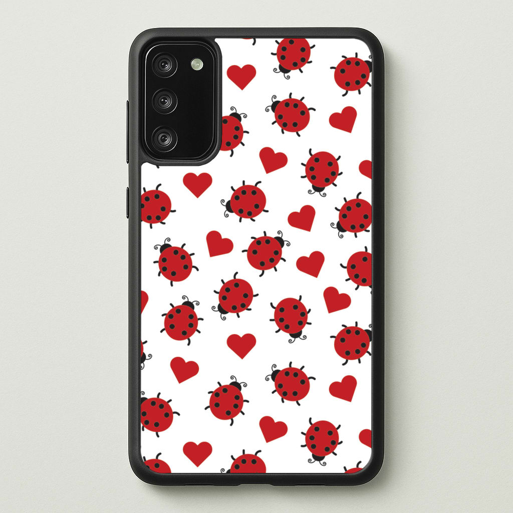 Ladybugs And Hearts Pattern - Patterns Phone Case for Galaxy S20