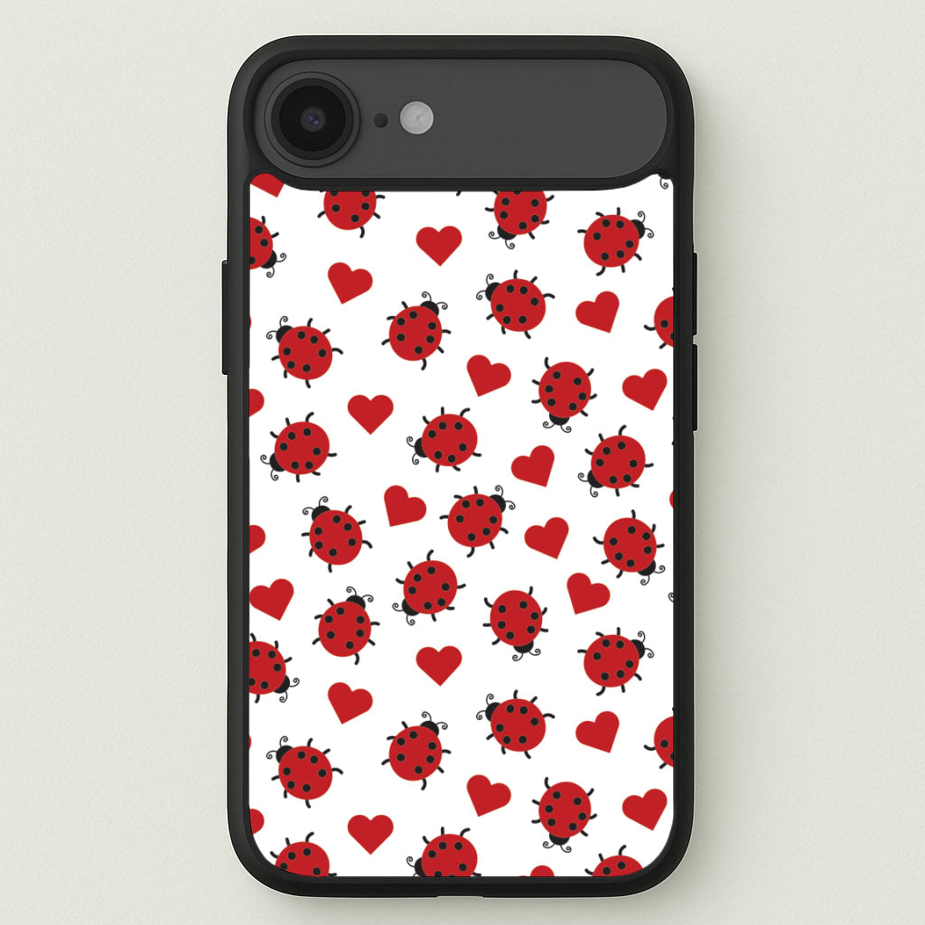 Ladybugs And Hearts Pattern Phone Case for iPhone 17 Air