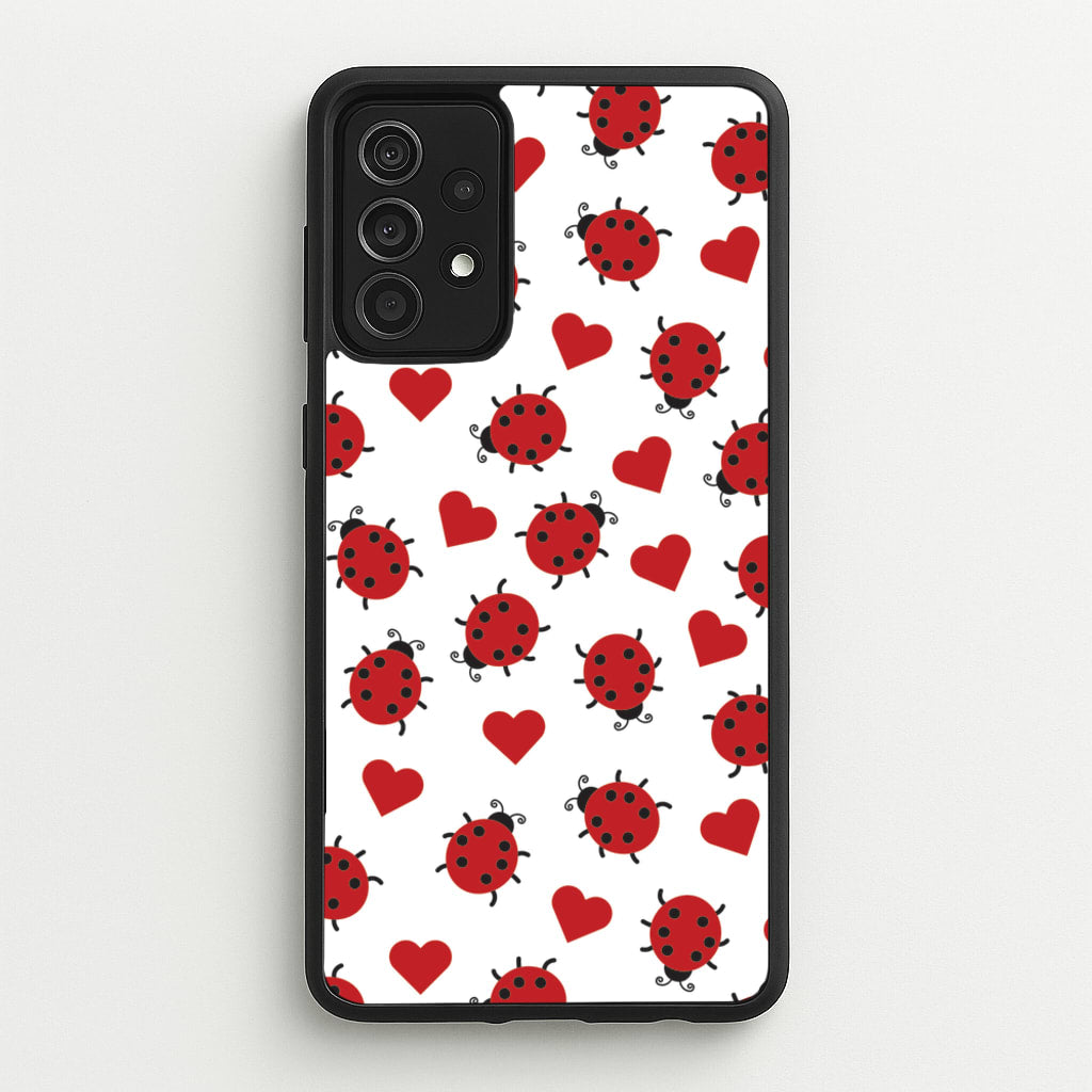 Ladybugs And Hearts Pattern - Patterns Phone Case for Galaxy A52 / A52s