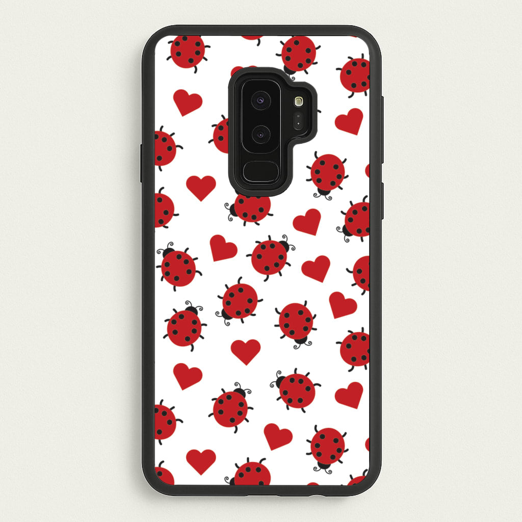 Ladybugs And Hearts Pattern - Patterns Phone Case for Galaxy S9 Plus