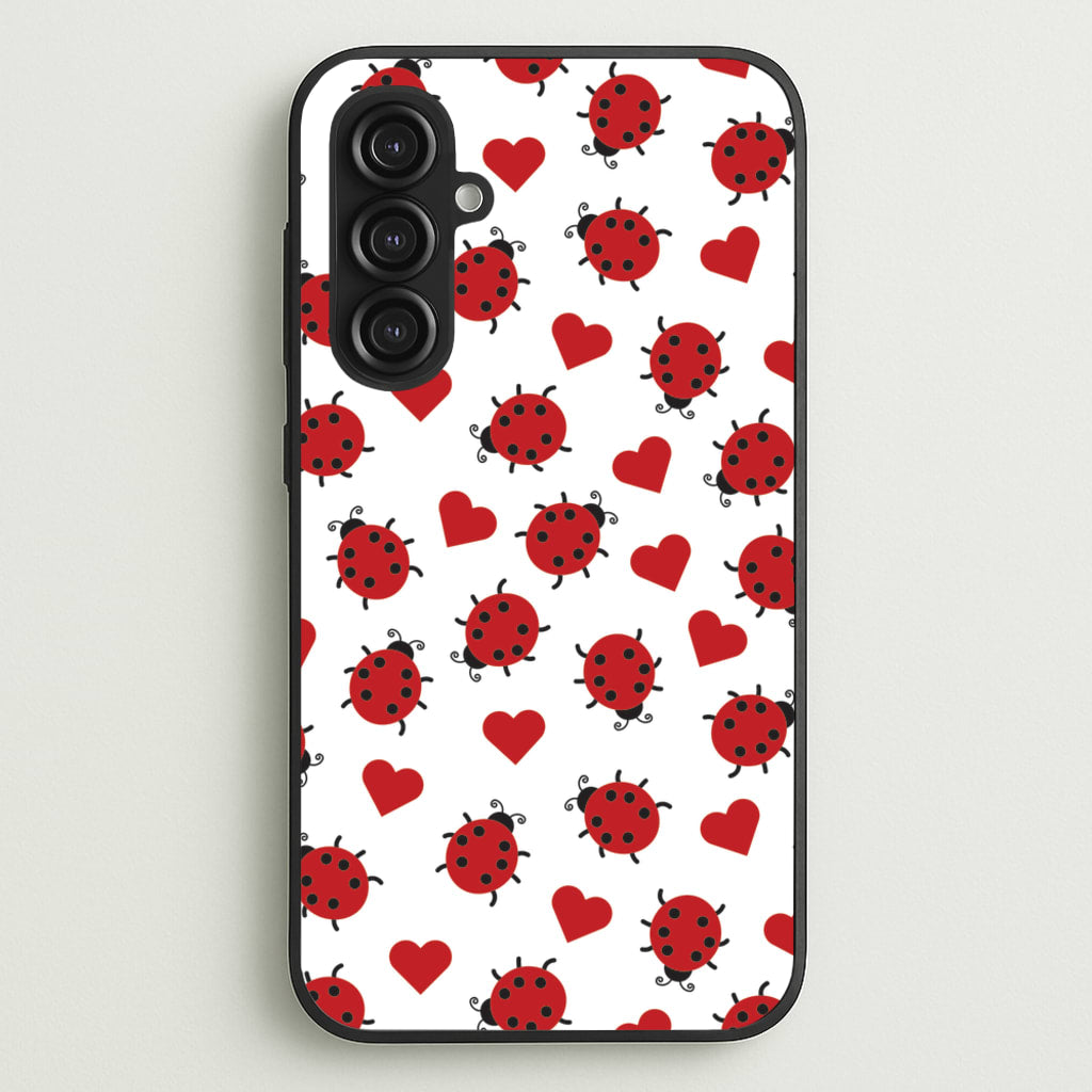 Ladybugs And Hearts Pattern - Patterns Phone Case for Galaxy S23FE