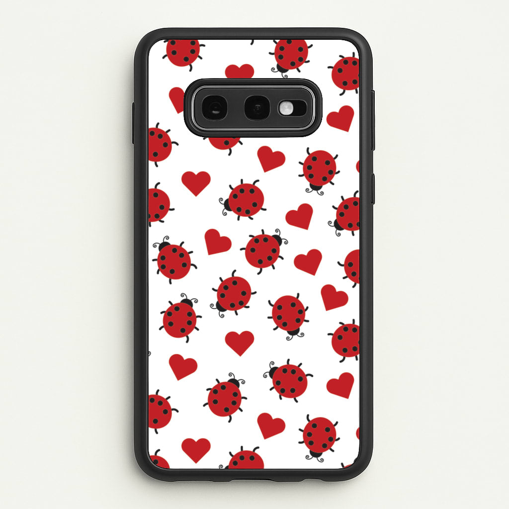 Ladybugs And Hearts Pattern - Patterns Phone Case for Galaxy S10e