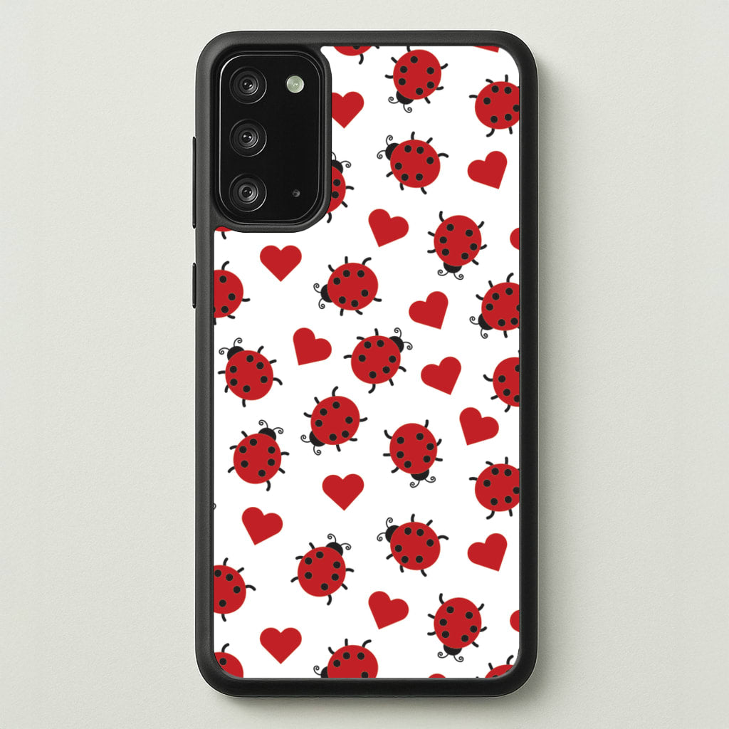 Ladybugs And Hearts Pattern - Patterns Phone Case for Galaxy Note 20