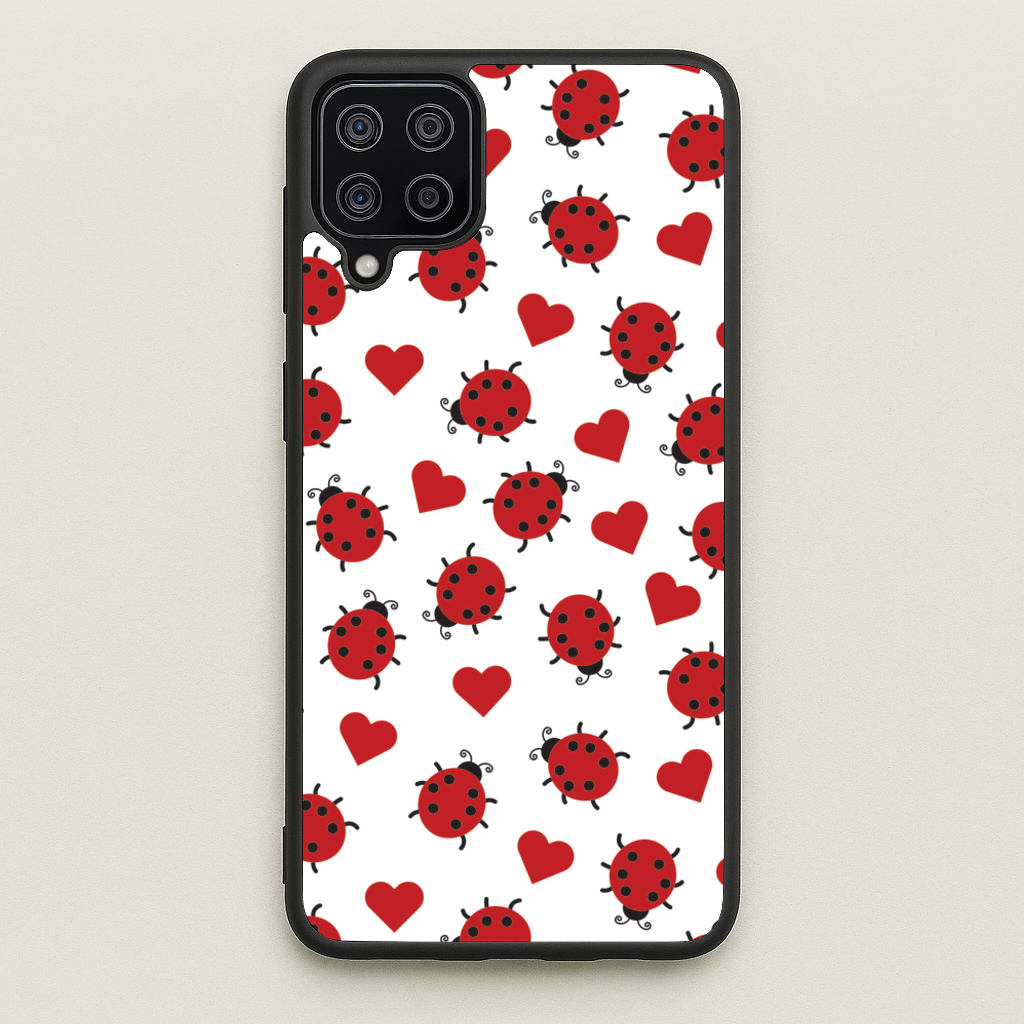 Ladybugs And Hearts Pattern - Patterns Phone Case for Galaxy A12
