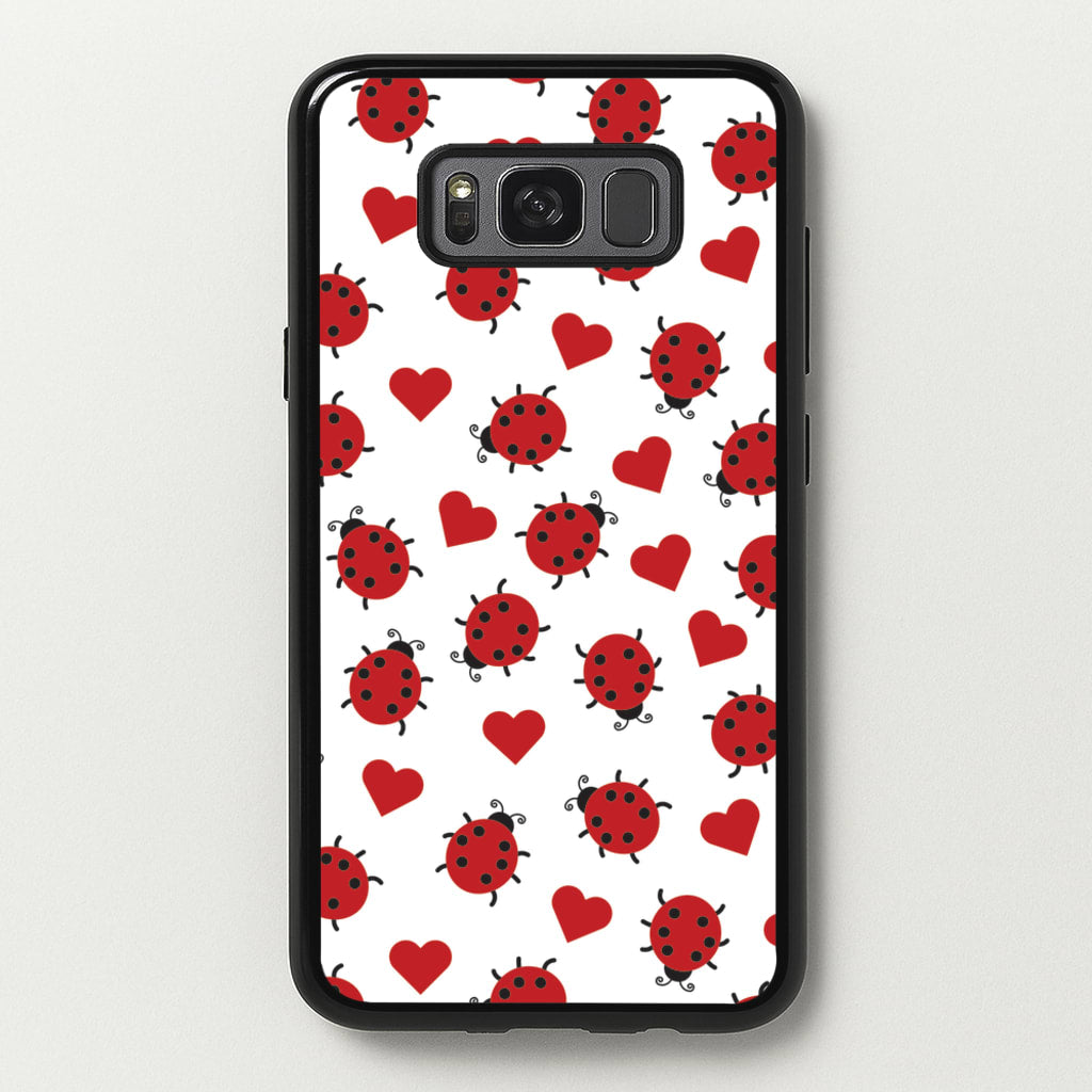 Ladybugs And Hearts Pattern - Patterns Phone Case for Galaxy S8