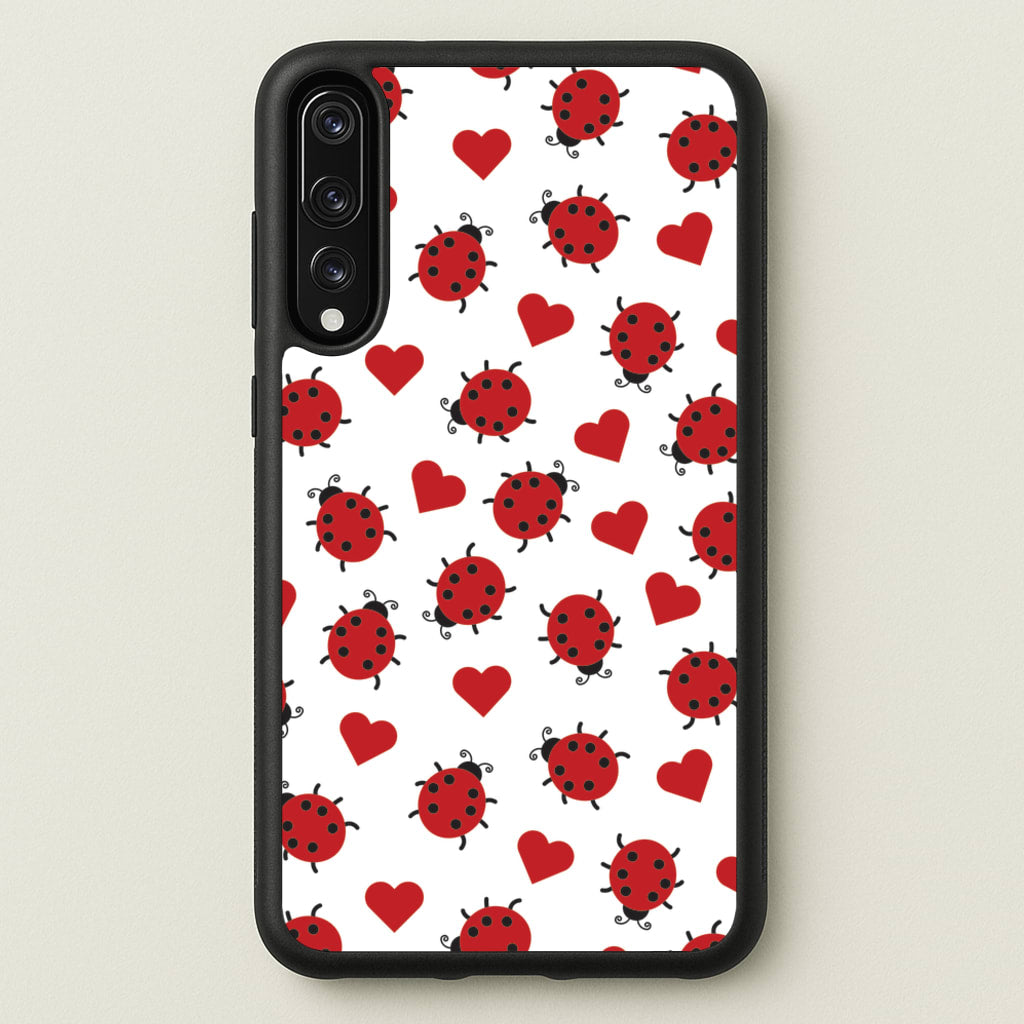 Ladybugs And Hearts Pattern - Patterns Phone Case for Huawei P20 Pro