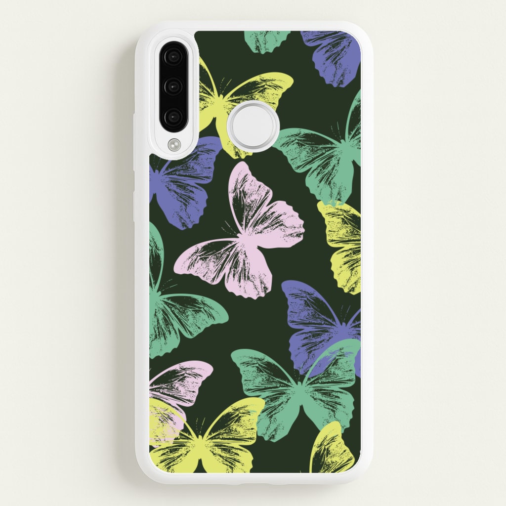 Colourful Butterfly Stamps Pattern - Patterns Phone Case for Huawei P30 Lite