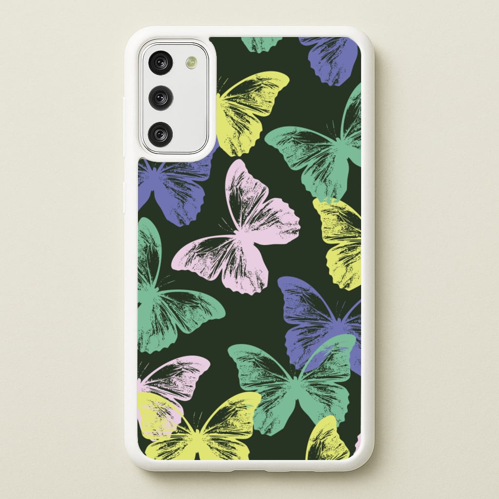 Colourful Butterfly Stamps Pattern - Patterns Phone Case for Galaxy S20FE