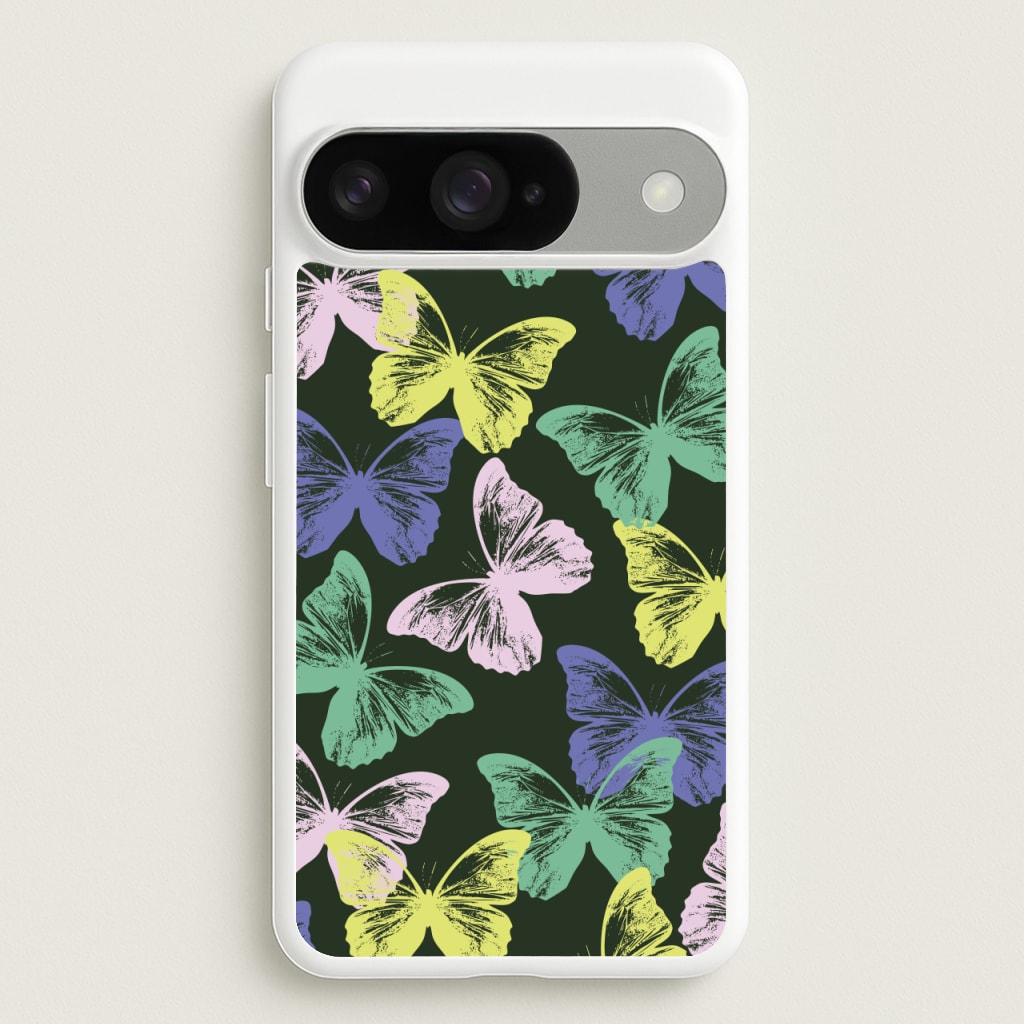 Colourful Butterfly Stamps Pattern Phone Case for Google Pixel 10 / 10 Pro