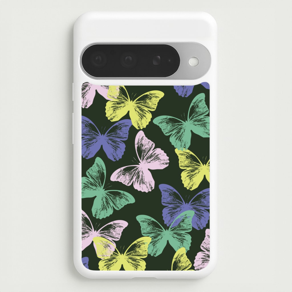 Colourful Butterfly Stamps Pattern Phone Case for Google Pixel 10 Pro XL