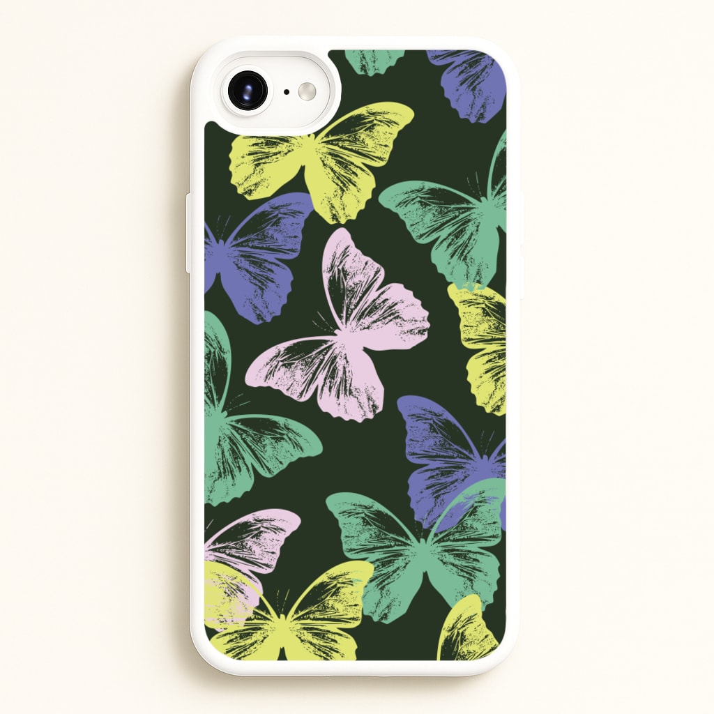 Colourful Butterfly Stamps Pattern - Patterns Phone Case for iPhone 6 / 7 / 8 / SE