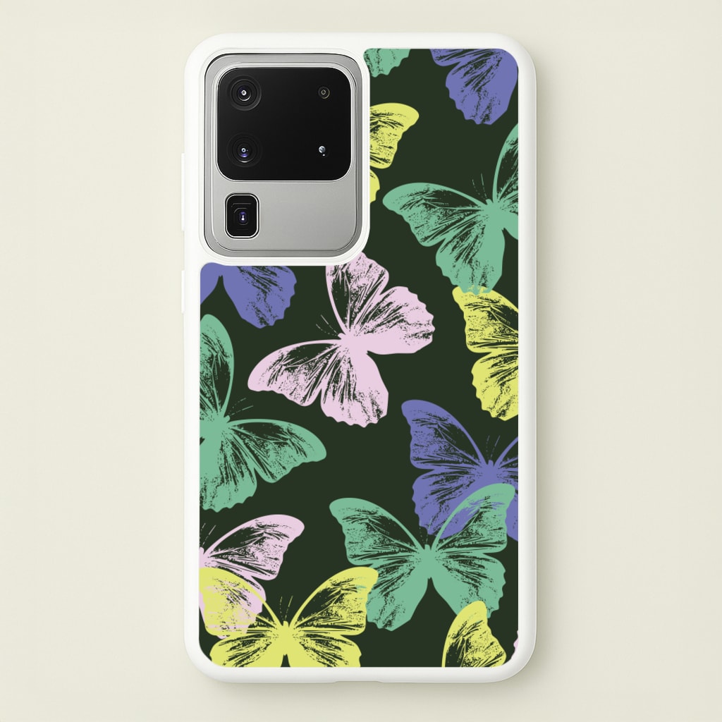 Colourful Butterfly Stamps Pattern - Patterns Phone Case for Galaxy S20 Ultra