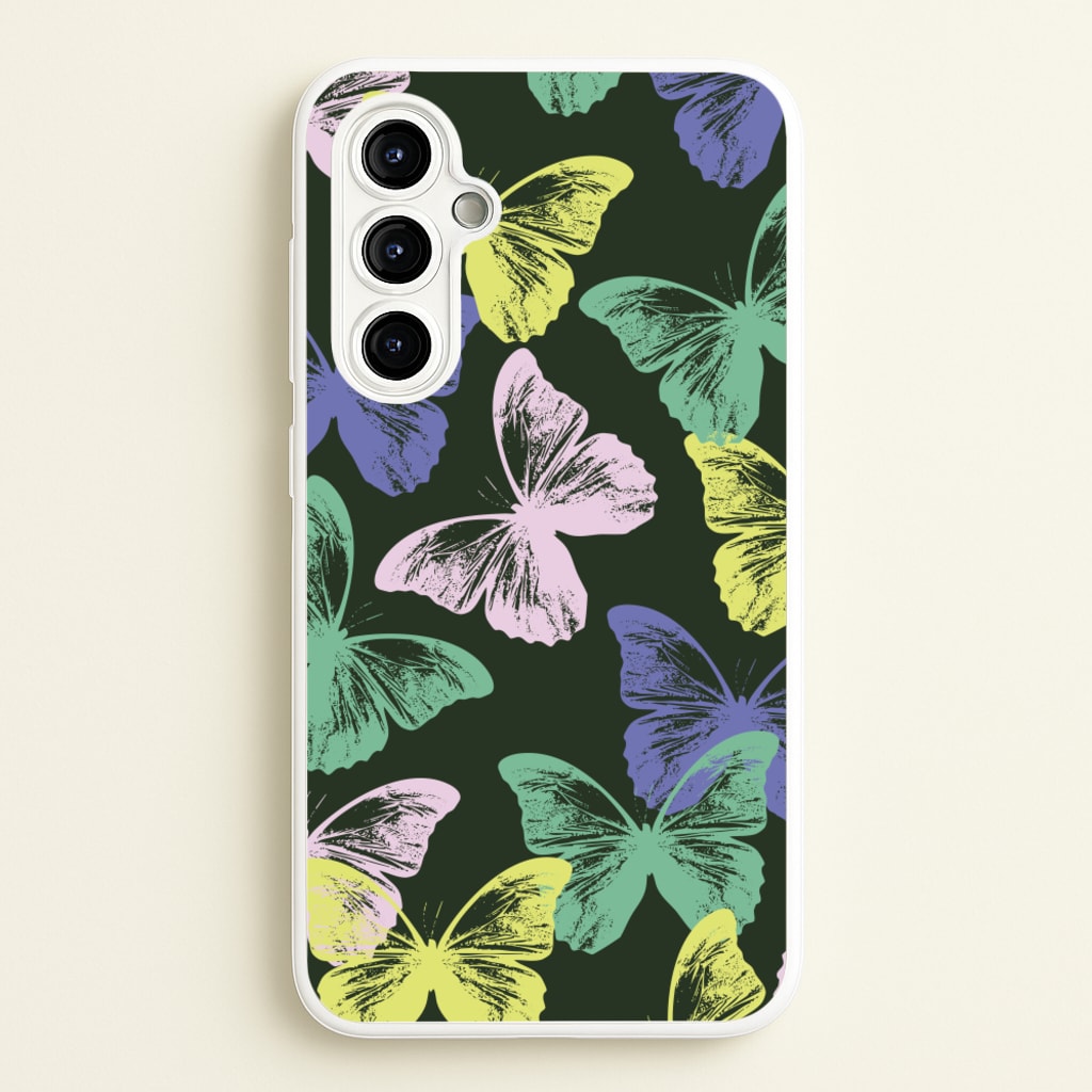 Colourful Butterfly Stamps Pattern - Patterns Phone Case for Galaxy A54