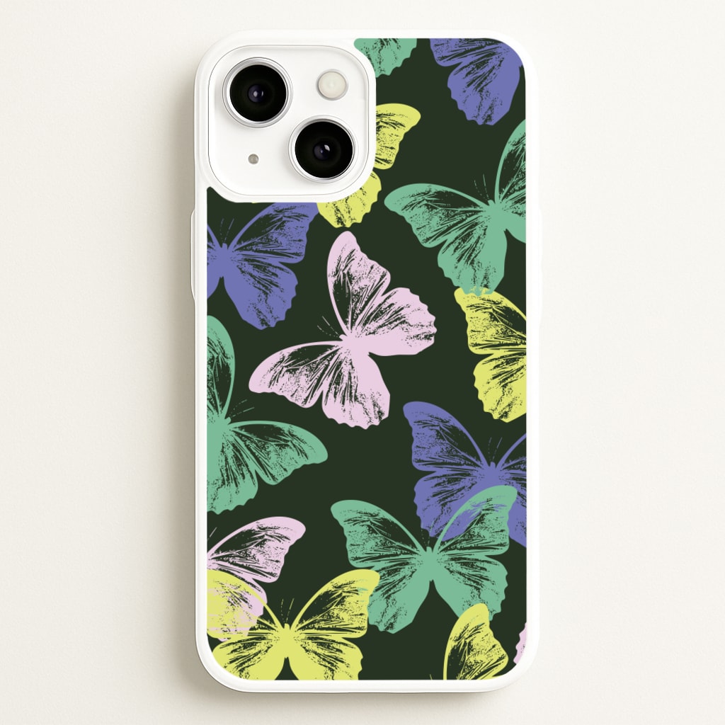 Colourful Butterfly Stamps Pattern - Patterns Phone Case for iPhone 13 Mini