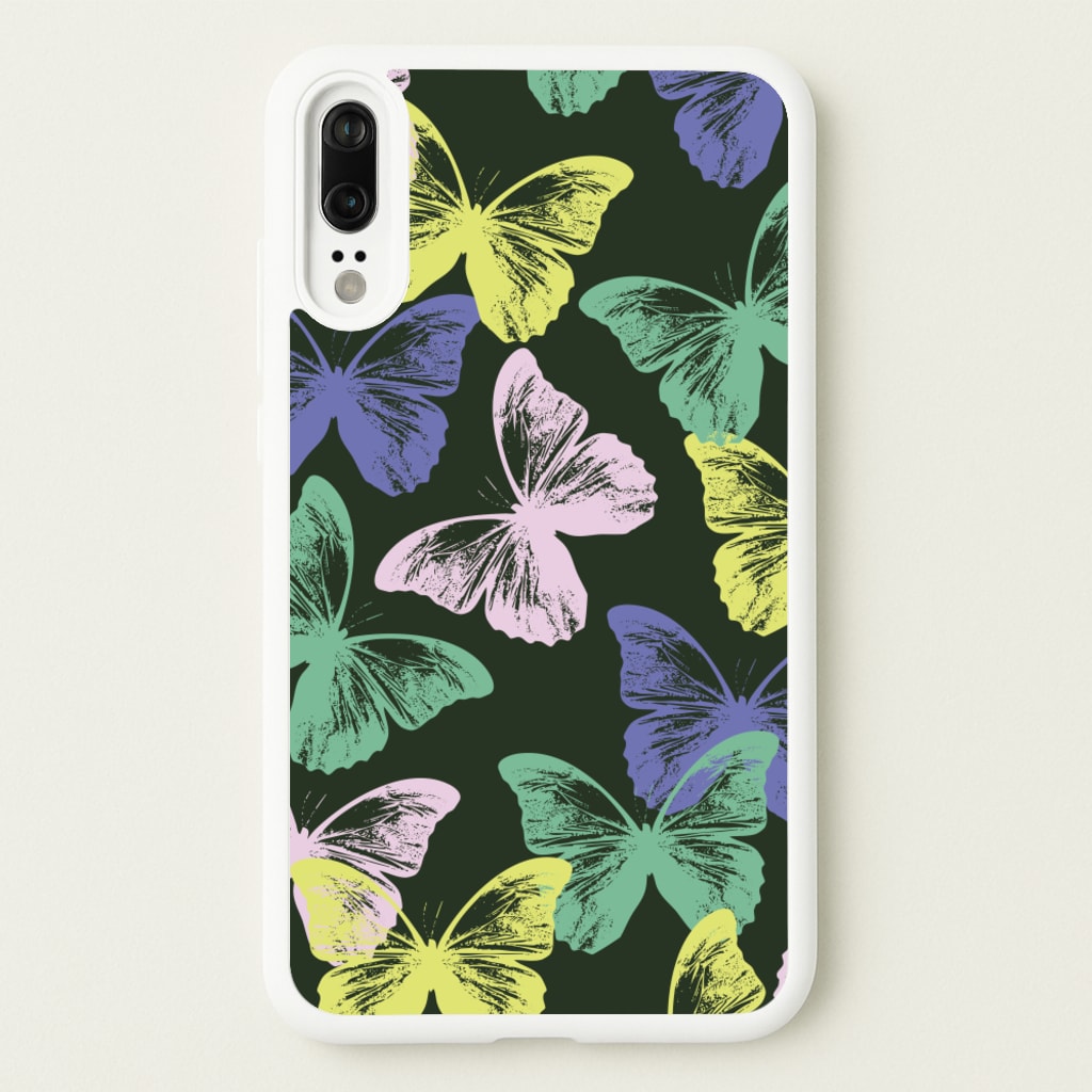 Colourful Butterfly Stamps Pattern - Patterns Phone Case for Huawei P20
