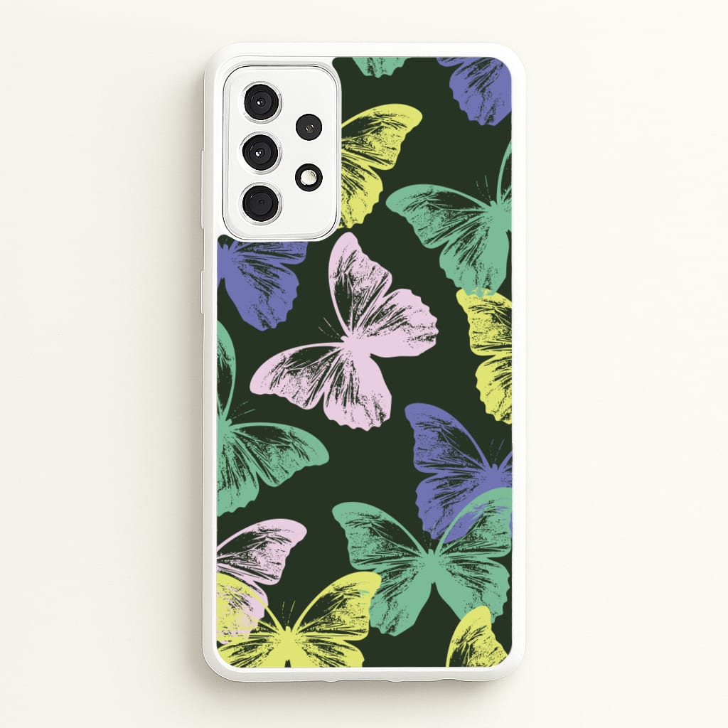 Colourful Butterfly Stamps Pattern - Patterns Phone Case for Galaxy A52 / A52s