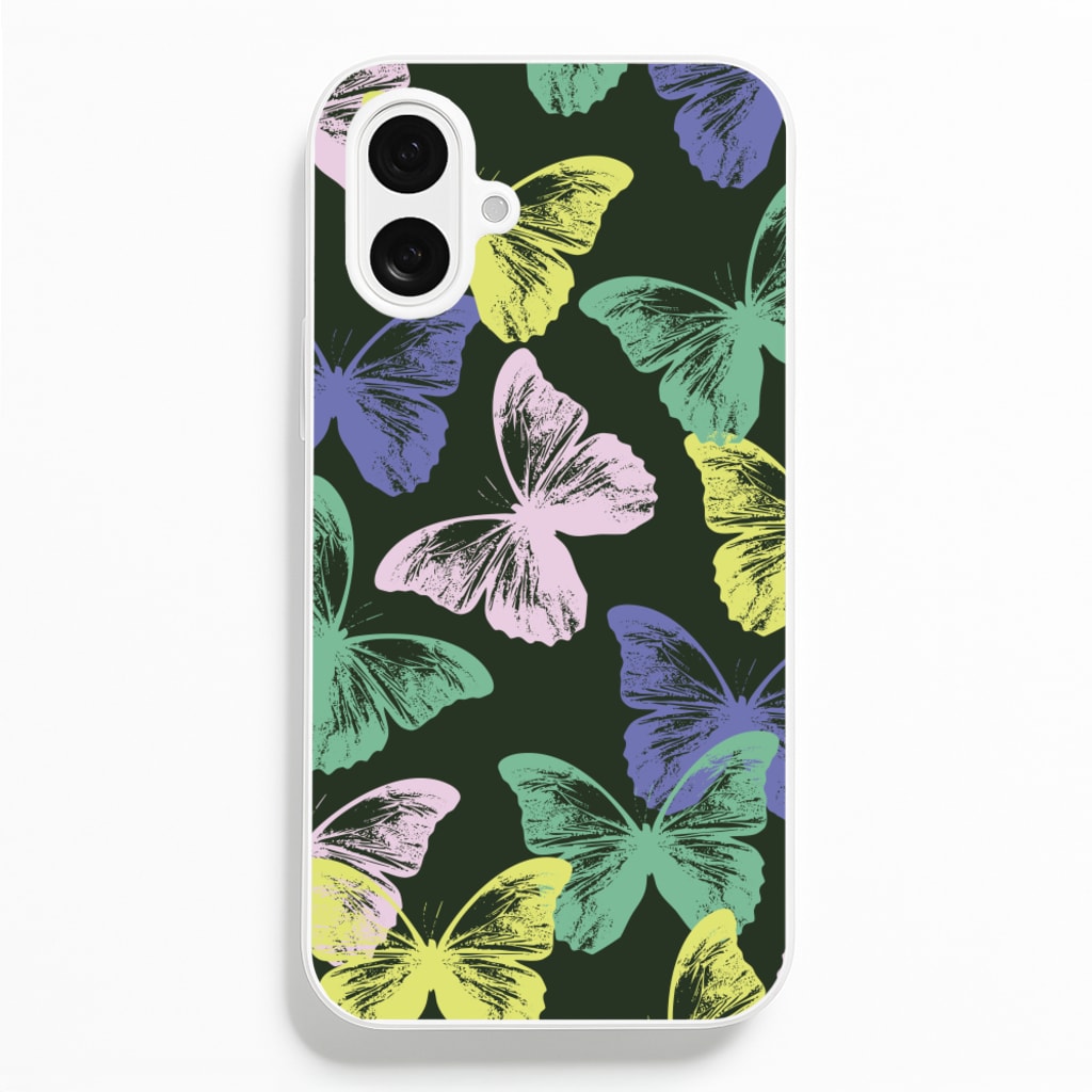 Colourful Butterfly Stamps Pattern - Patterns Phone Case for iPhone 16 Plus