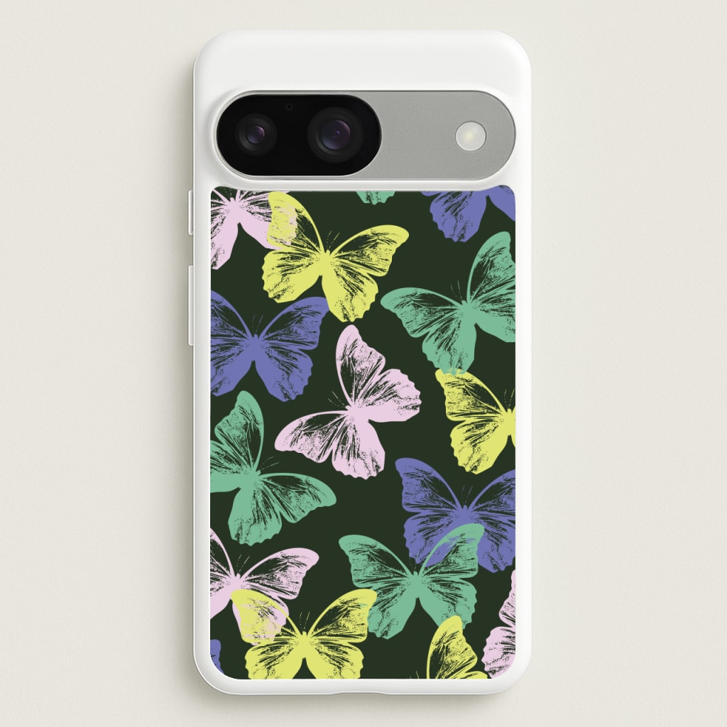 Colourful Butterfly Stamps Pattern - Patterns Phone Case for Google Pixel 9 / 9 Pro