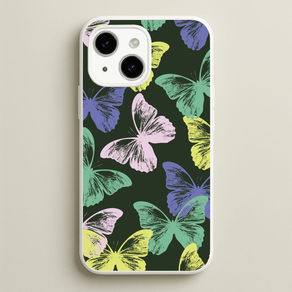 Colourful Butterfly Stamps Pattern - Patterns Phone Case for iPhone 14 Plus