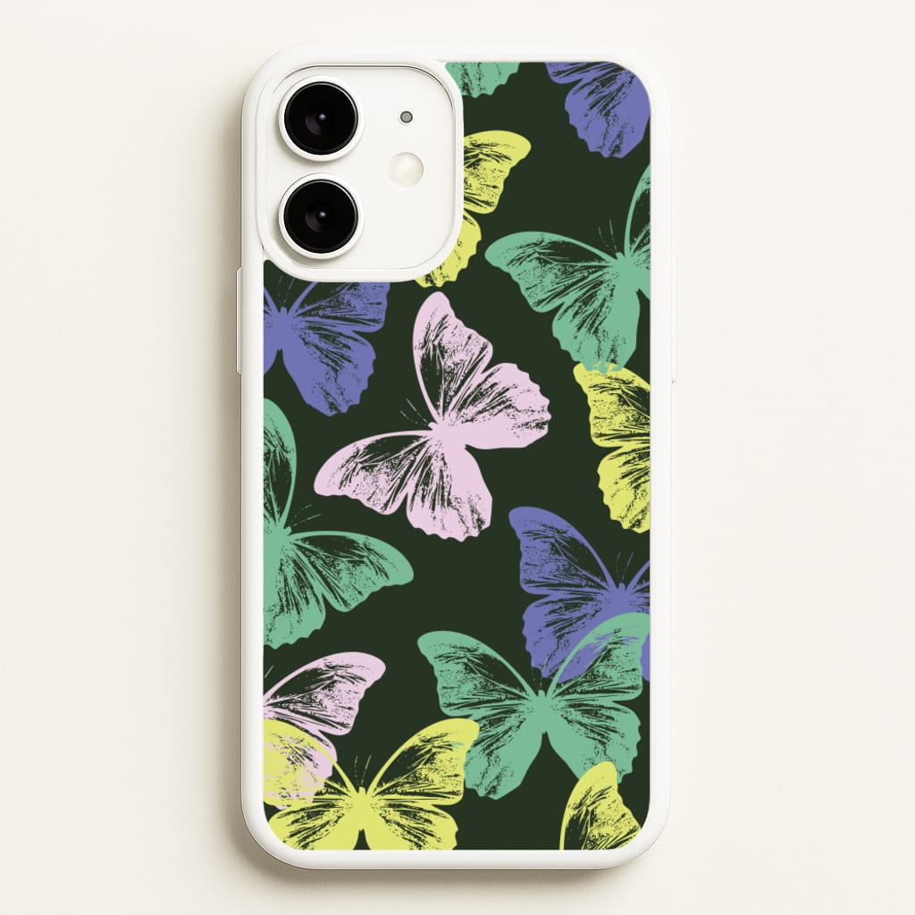 Colourful Butterfly Stamps Pattern - Patterns Phone Case for iPhone 11